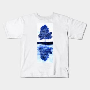 Blue Tree Reflections Kids T-Shirt